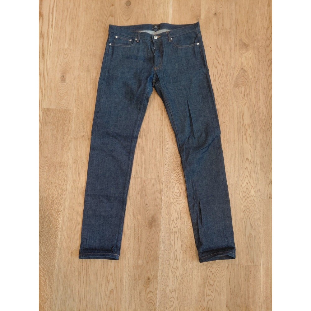 A.P.C. Petit New Standard Raw Indigo Denim Jeans with Button Fly 5 Pocket 33 M